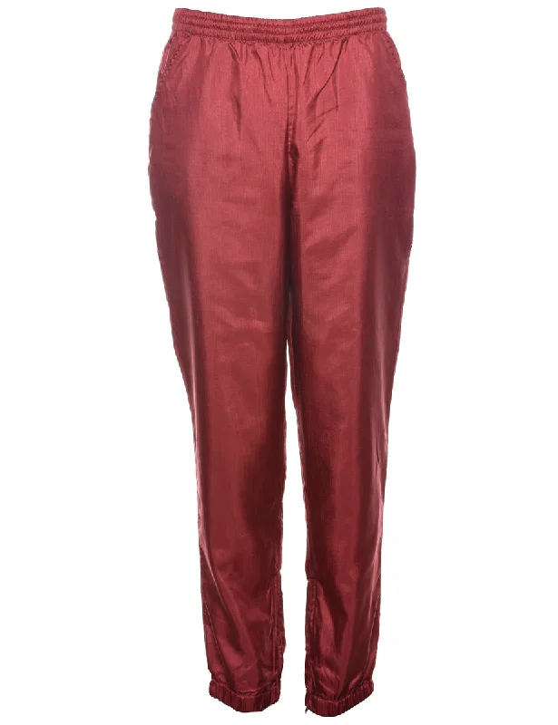 Maroon Track Pants - W30 L31 Sharp Men's Italian