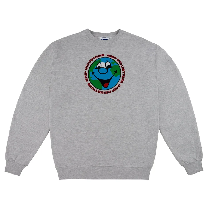 Classic Grip Industries Crewneck Heather Grey Stylish Men's Tropical 