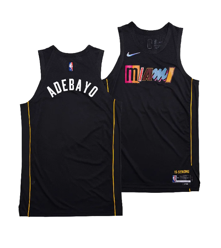 Bam Adebayo Nike Miami HEAT Mashup Youth Swingman Jersey - Custom Number Style Beach