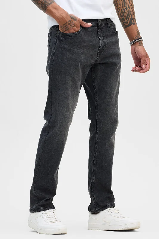 Charcoal Grey Comfort Fit Jeans Sharp Men's Italian