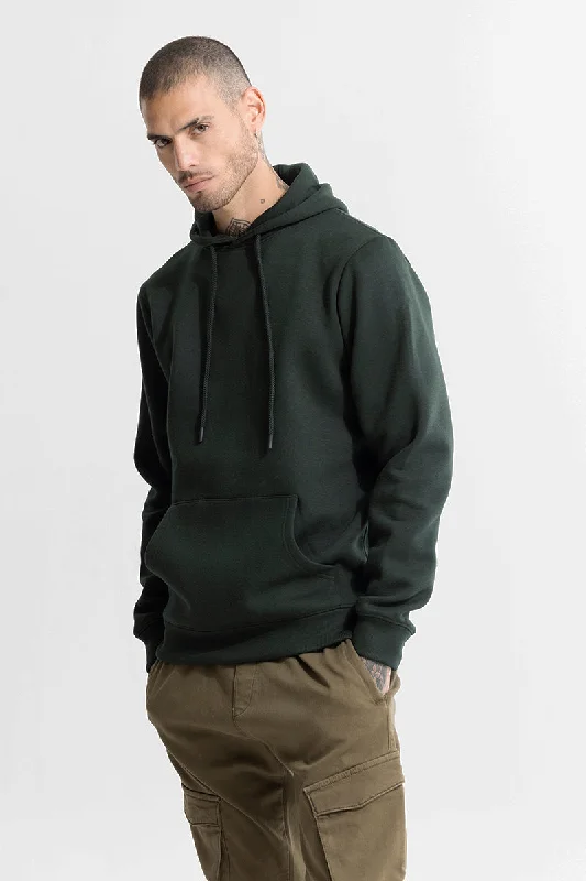 Glinter Olive Hoodie Athletic Men's High