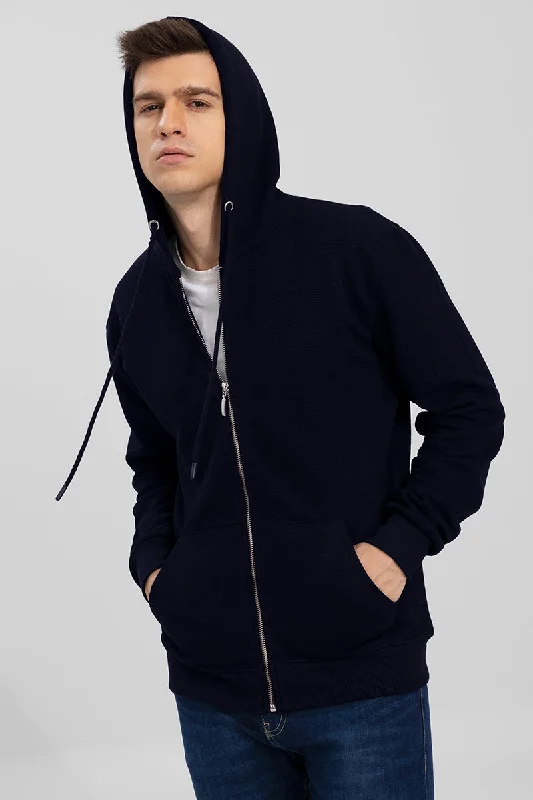 Cruz Navy Knitted Hoodie Tough Men's Tactical