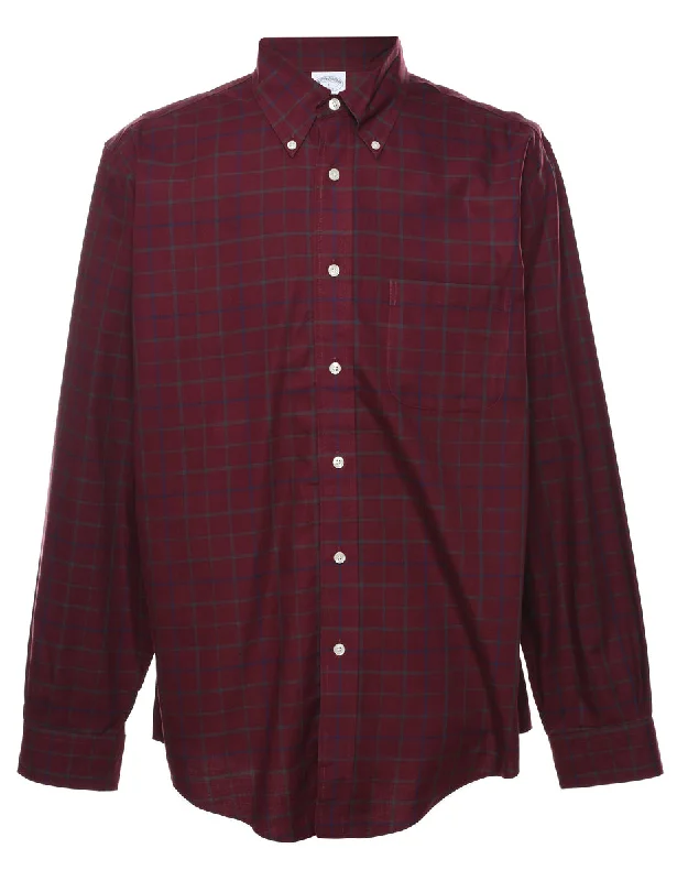 Brooks Brothers Checked Shirt - L Edgy Men's Punk