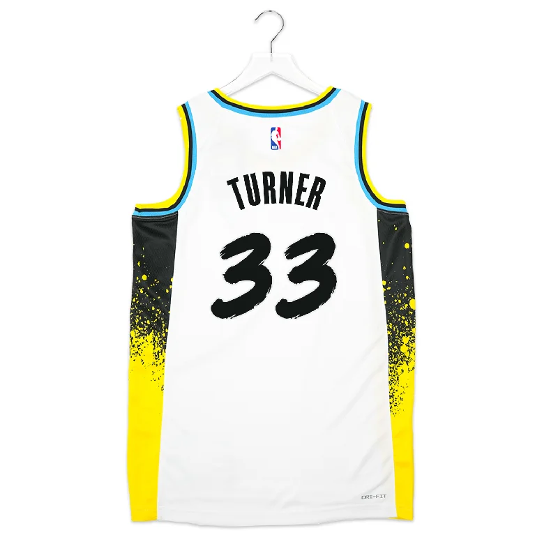 Adult Indiana Pacers #33 Myles Turner 24-25' CITY EDITION Swingman Jersey in White by Nike Gym