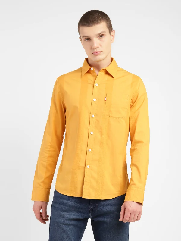 Men's Self Design Slim Fit Shirt Dynamic Men's Glow