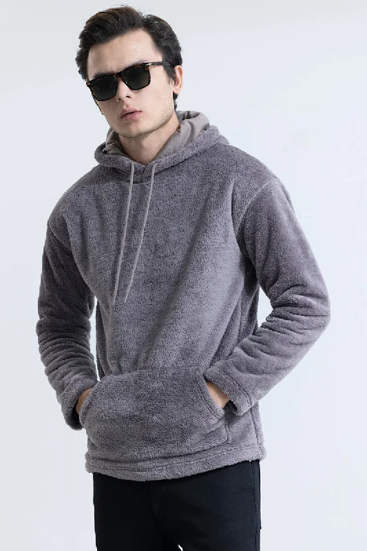 Fleece Grey Hoodie Relaxed Men's Australian 