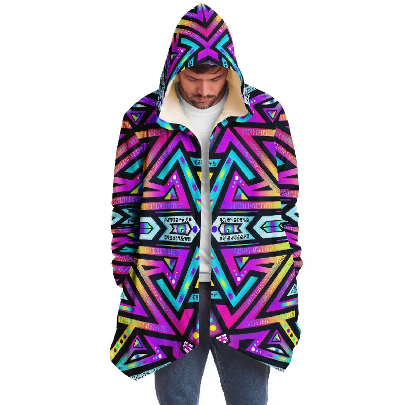 Mystic Mandala Micro Fleece Cloak Stylish Men's Tropical 