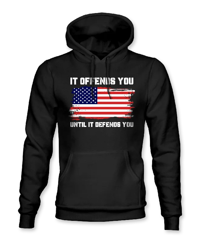 It Offends You Until Hoodie Sleek Men's Metallic