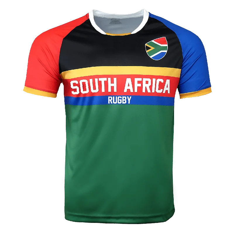 Nations of Rugby South Africa Rugby Supporters Jersey Bohemian Men's Free