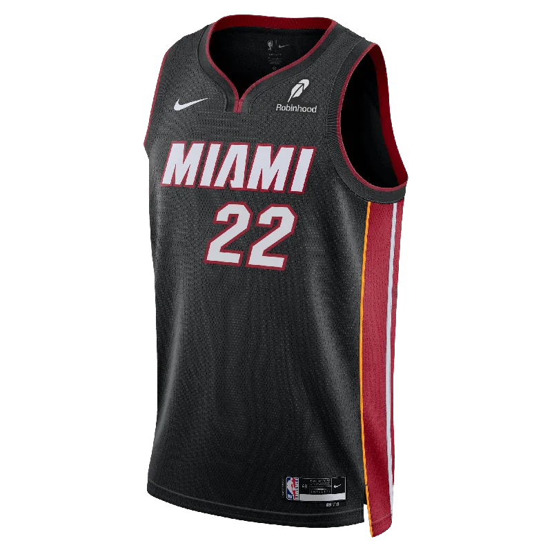 Jimmy Butler Nike Miami HEAT Icon Black Swingman Jersey Modern Men's Geometric