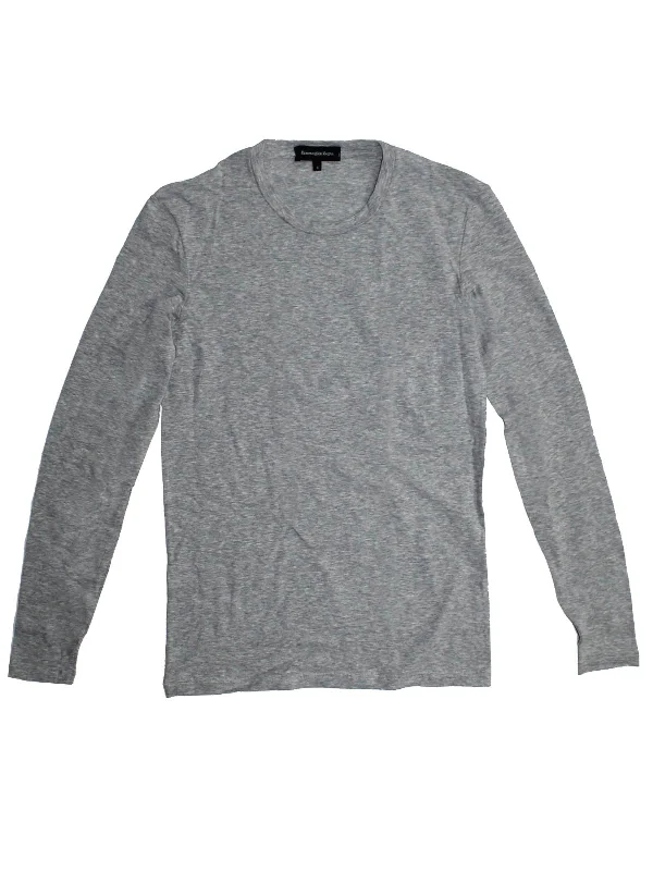 Ermenegildo Zegna Long Sleeve T-Shirt Gray XL - FINAL SALE Tailored