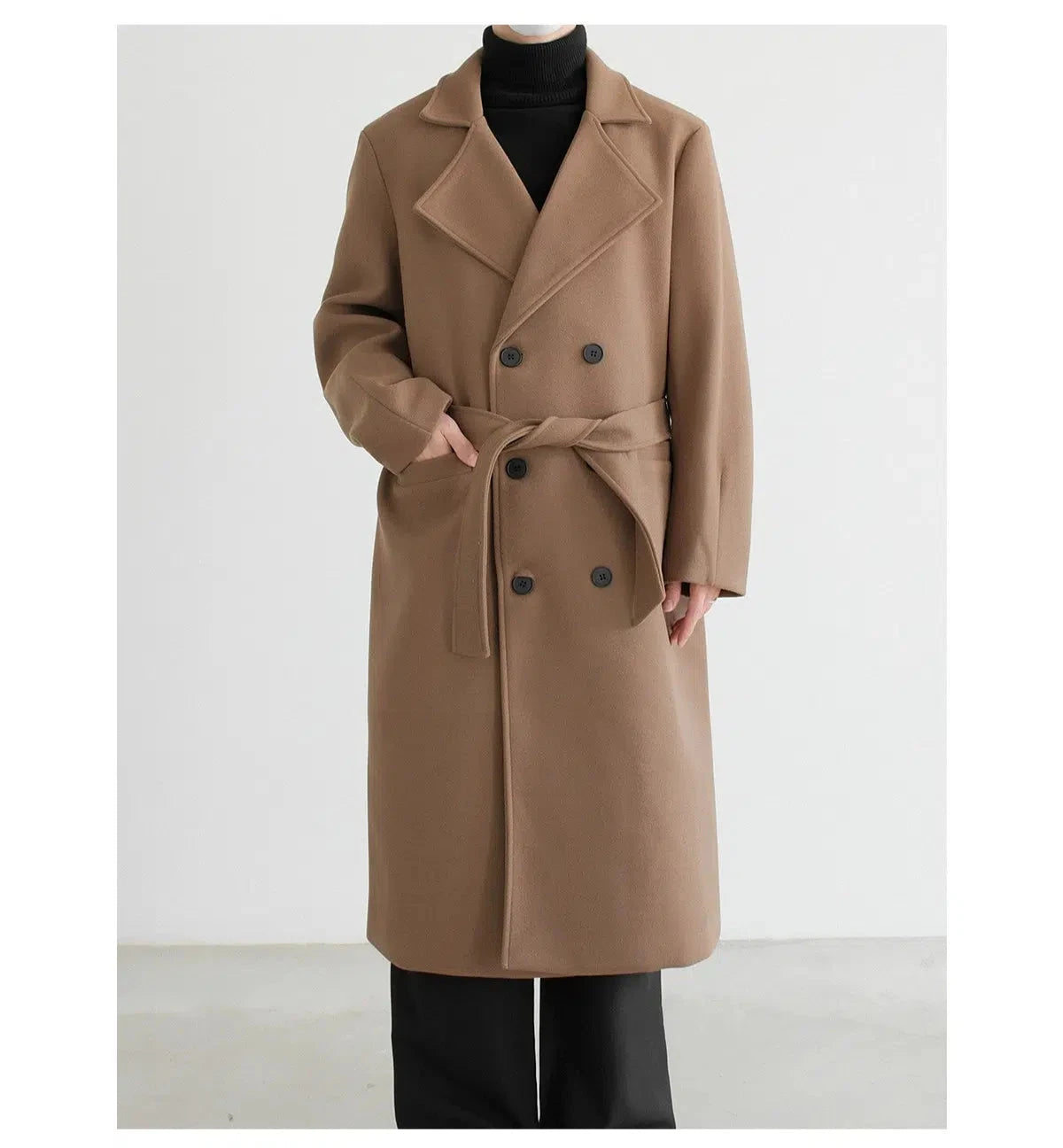 Double-breasted Belted Trench Coat Business