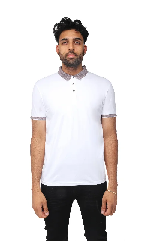 X RAY Men's Short Sleeve Snap-Placket Golf Polo Shirts Polished Men's Silk