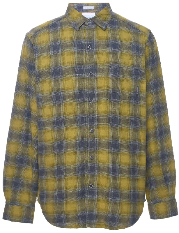 Columbia Checked Shirt - S Elegant Men's Cashmere