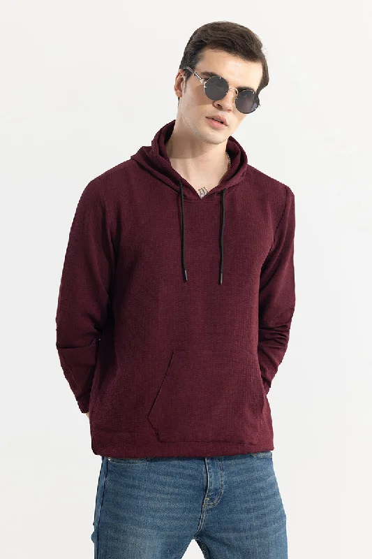 Stasia Maroon Hoodie Youthful Men's Anime