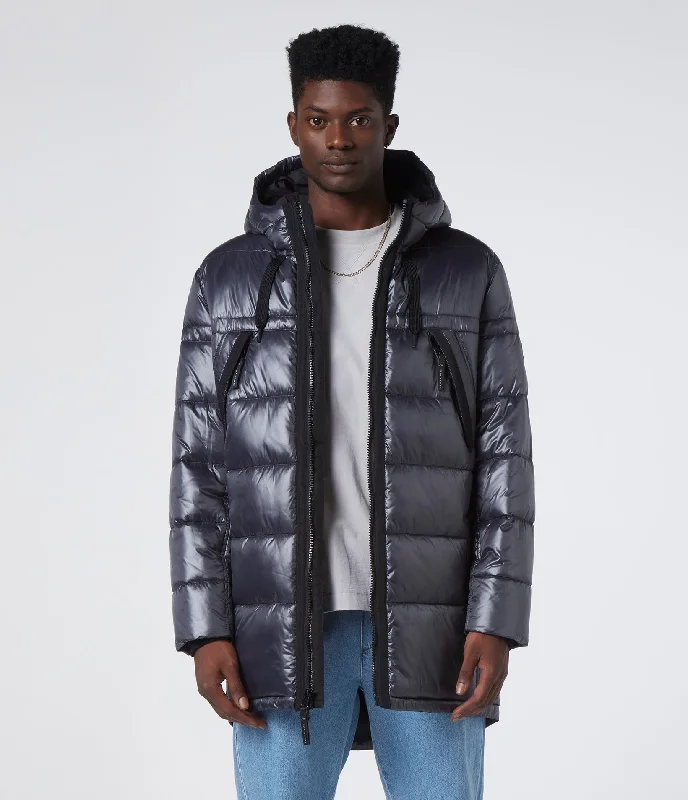 Barreto Quilted Hooded Parka Casual Men's Loose