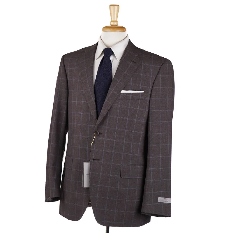 Canali Windowpane Check 'Impeccable' Wool Suit Classic Men's Pin