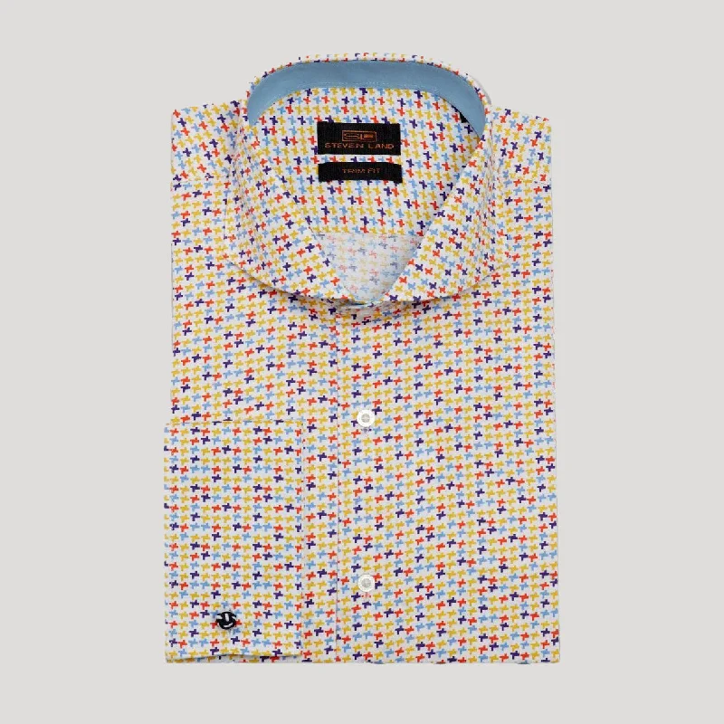 Personality Dress Shirt | Multi Youthful Men's Pop