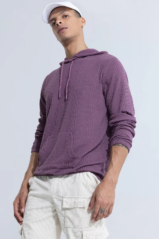 Liney Purple Hoodie Confident Men's Power