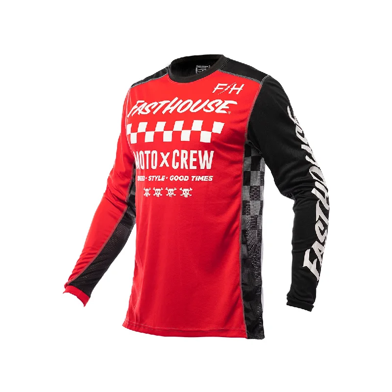 Grindhouse Alpha Youth Jersey - Red/Black Laid