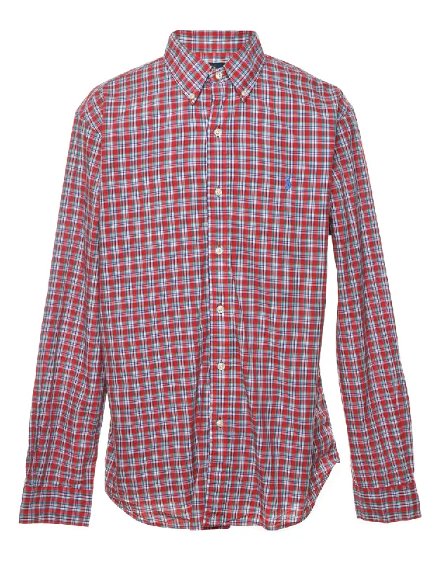 Ralph Lauren Checked Shirt - L Trendy Men's Oversized