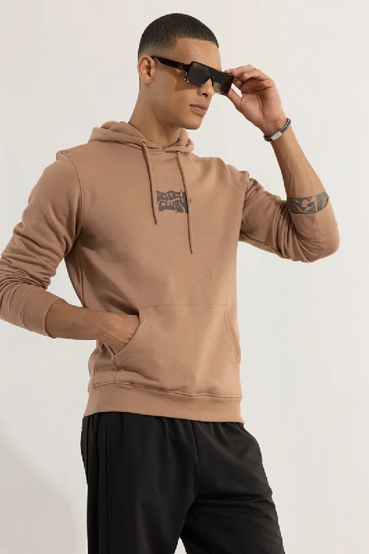 Desert Club Brown Hoodie Laid