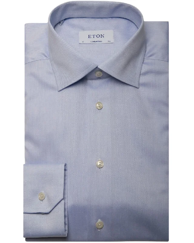 Basic Light Blue Twill Dress Shirt Bold Men's Animal