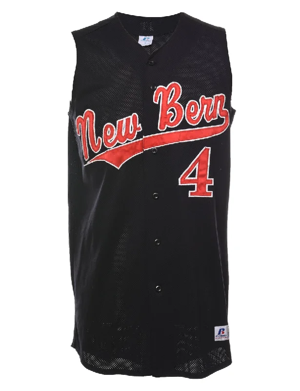 Black & Red Mesh #4 Jersey  - M Hip Men's Retro