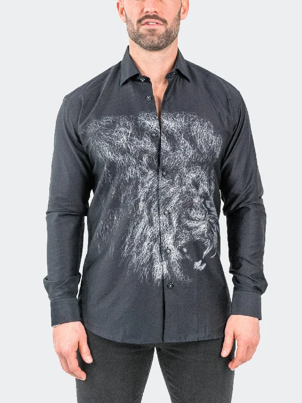 Fibonacci LionChalk Black Stylish Men's Tropical 