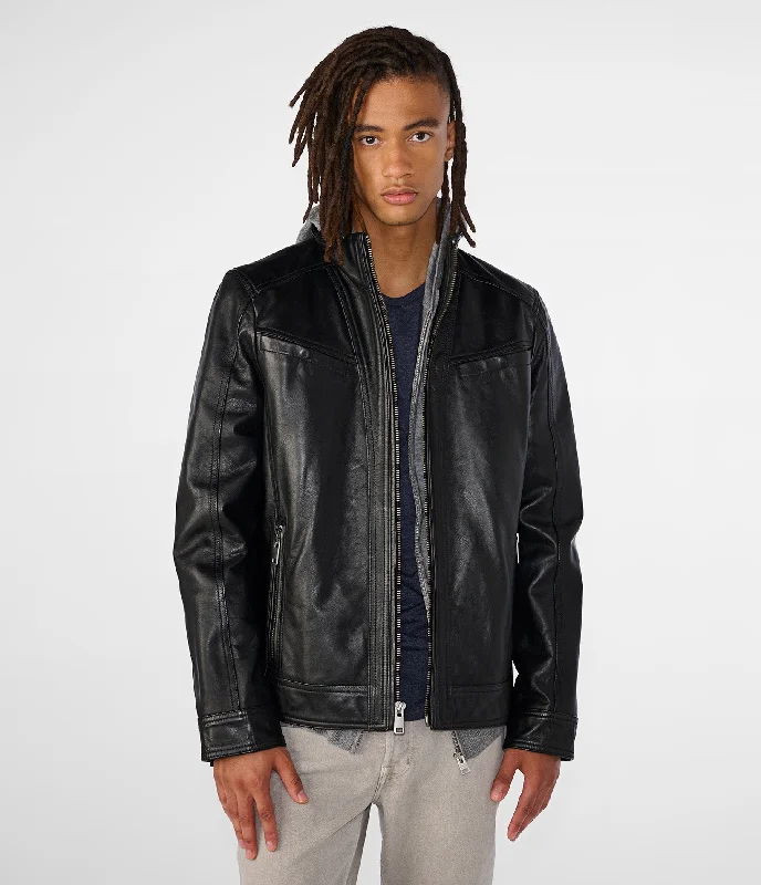 Sean Vintage Leather Jacket Tough Men's Military