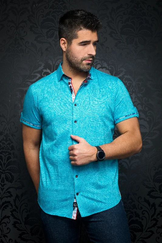 Au Noir CAMPRA Short Sleeve Shirt Refined Men's Velvet