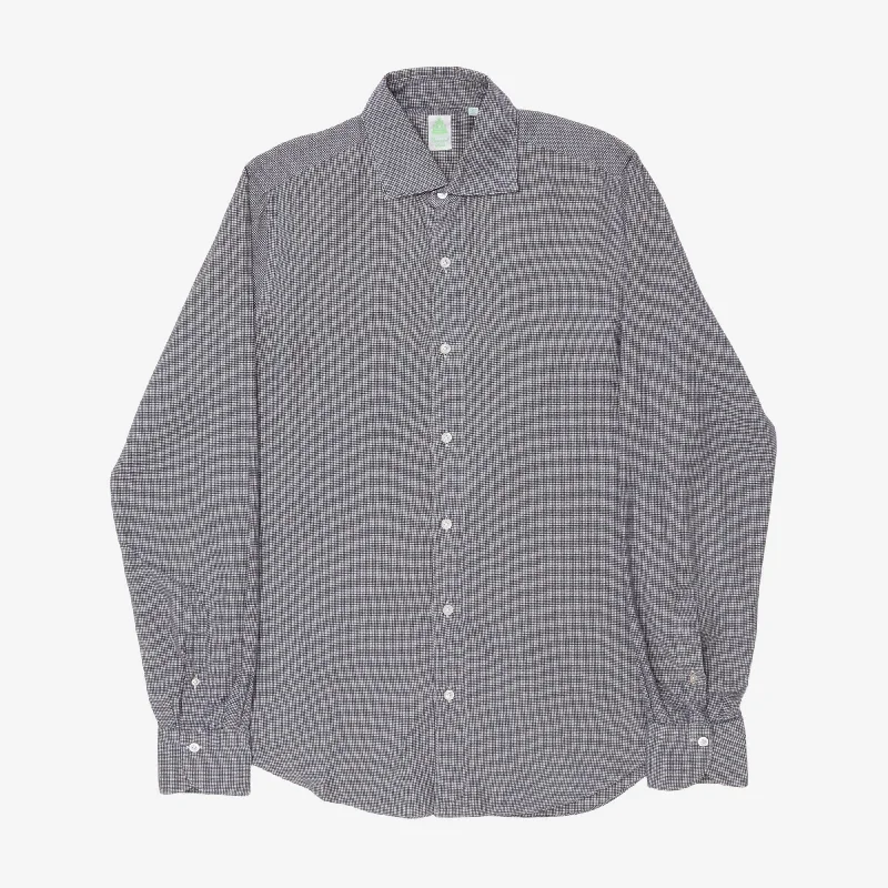 Houndstooth Patterned Shirt Dynamic Men's High