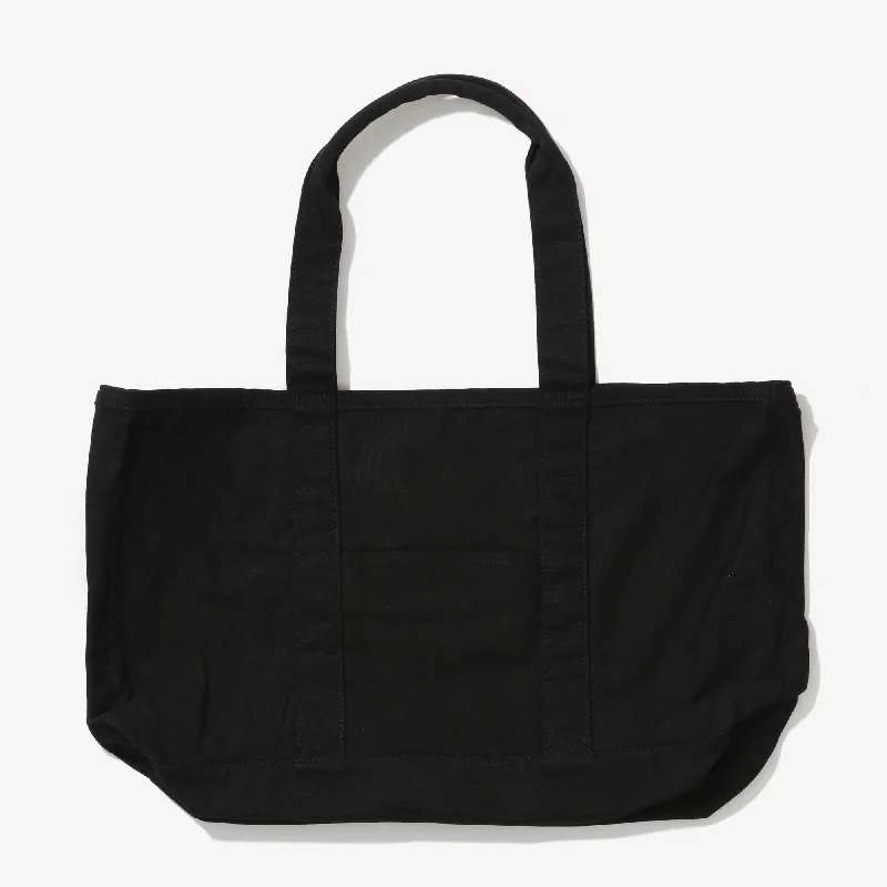 Cotton Canvas Tote - Black Cozy Men's Sherpa