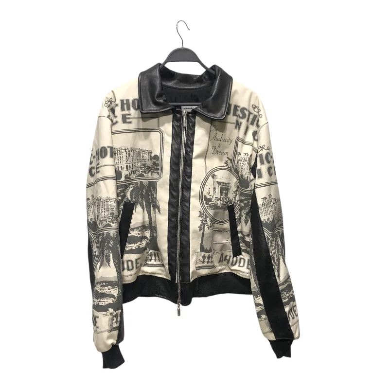 RHUDE/Jacket/L/Cotton/WHT/All Over Print/ Sporty Men's Tennis