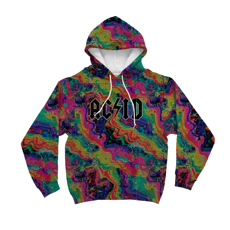 Acid Melt All Over Print Unisex Hoodie Vintage Men's 1970S Disco