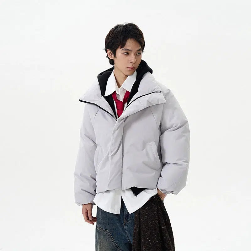 Cropped Cotton Padded Jacket Practical Men's Quick