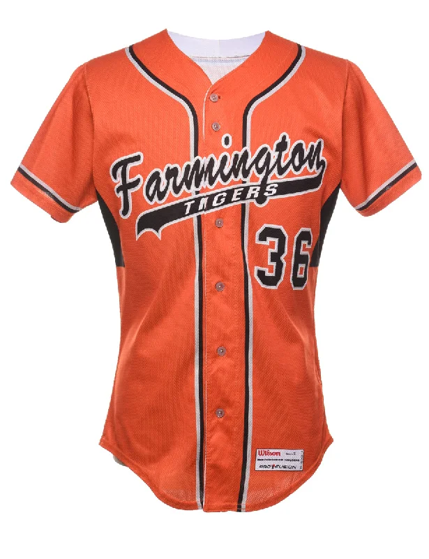 Orange & Black #36 Farmington Tigers Jersey - M Hip Men's Urban