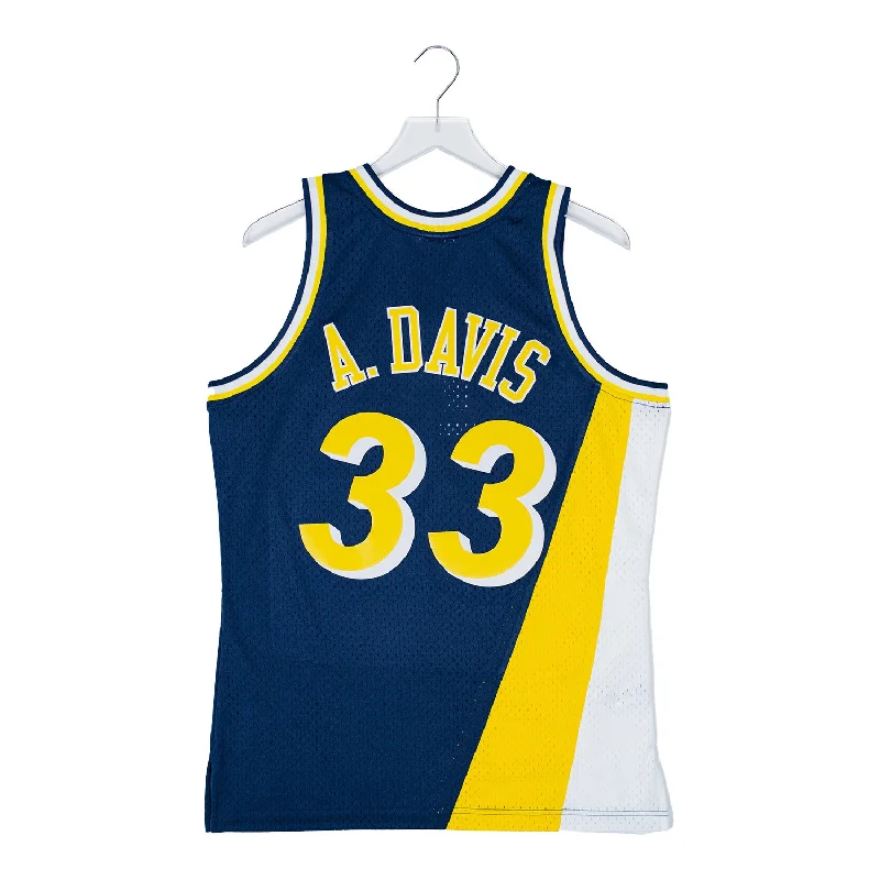 Adult Indiana Pacers Antonio Davis #33 Flo-Jo Hardwood Classic Jersey by Mitchell and Ness Tough Men's Tactical