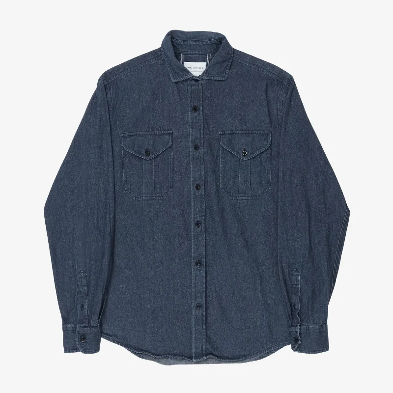 Denim Work Shirt Monochromatic All