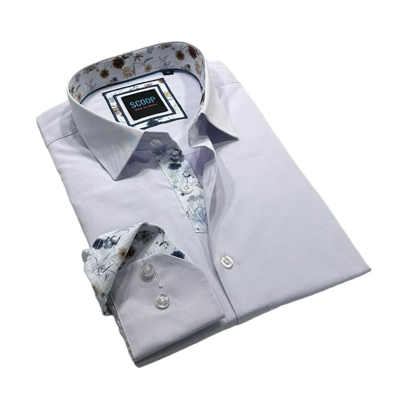 Scoop Dress Shirt - Novel/Lilac Masculine Men's 