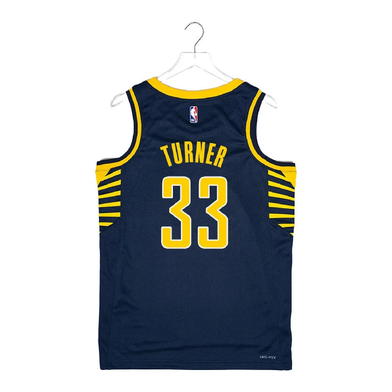 Adult Indiana Pacers #33 Myles Turner Icon Swingman Jersey by Nike Elegant Men's Formal 