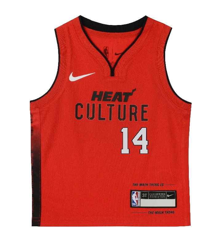 Tyler Herro Nike HEAT Culture: Blood Red Toddler Replica Jersey Monochromatic All