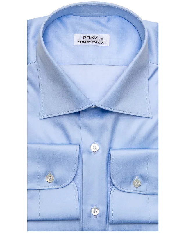 Soft Blue Dress Shirt Classic Men's Pin