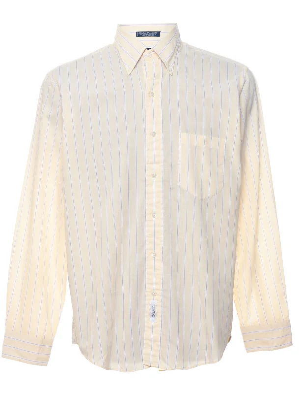 Gant Striped Pale Yellow Classic Shirt - L Tough Men's Tactical