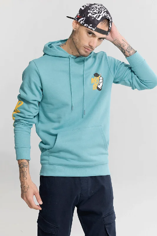 Artist Teal Blue Hoodie Gym