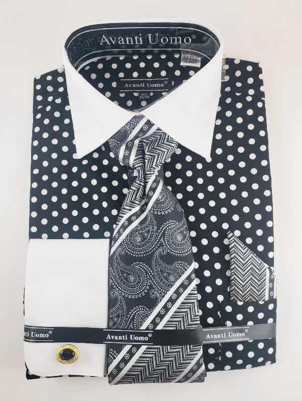 Avanti Uomo Polka Dot Dress shirt Vacation