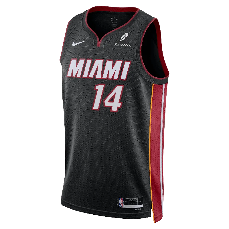 Tyler Herro Nike Miami HEAT Icon Black Swingman Jersey Earthy Men's Hemp