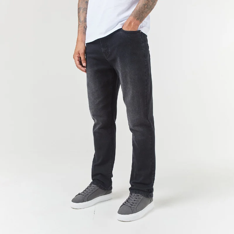 Straight Leg Denim Jean | Black Wash Monochromatic All