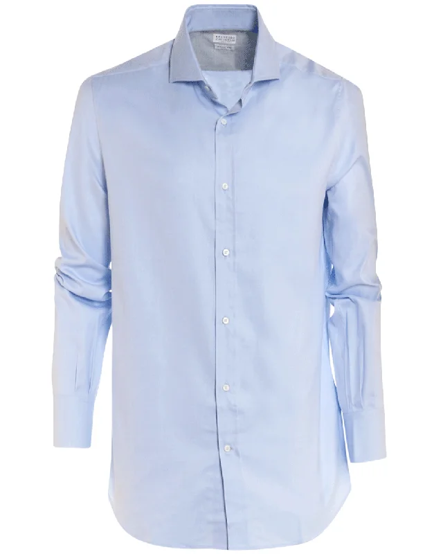 Azzurro Cotton Sportshirt Streetwear Style