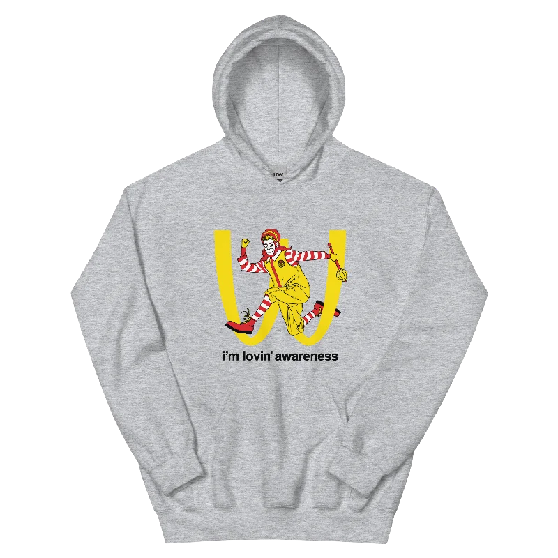 I'm Lovin' Awareness Graphic Hoodie Cozy Men's Sherpa